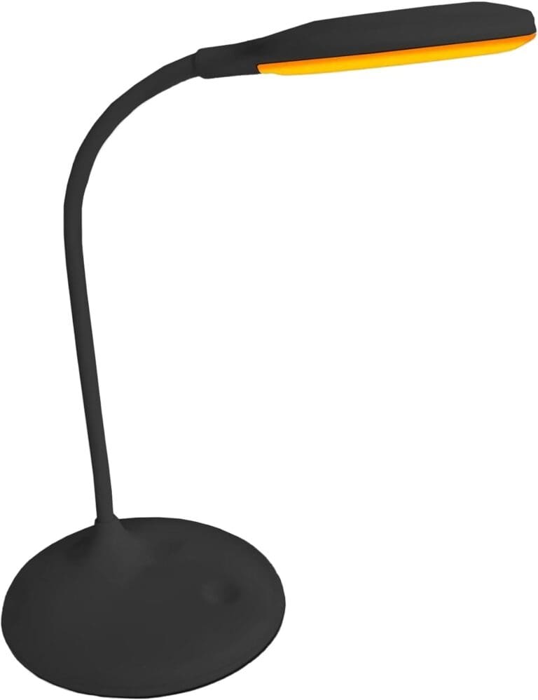 Hooga Desk Lamp with blue light blocking, featuring amber, red, and full-spectrum modes, rechargeable and dimmable for eye...