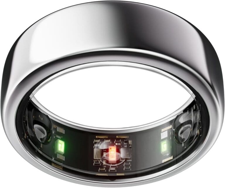 Oura Ring Gen3 Horizon in silver, size 7, featuring advanced sleep tracking, heart rate monitoring, and 5-7 days battery l...